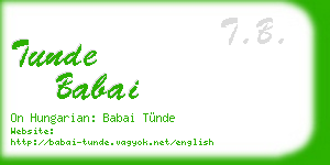 tunde babai business card